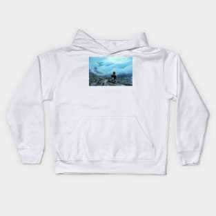 Above the sea of clouds Kids Hoodie